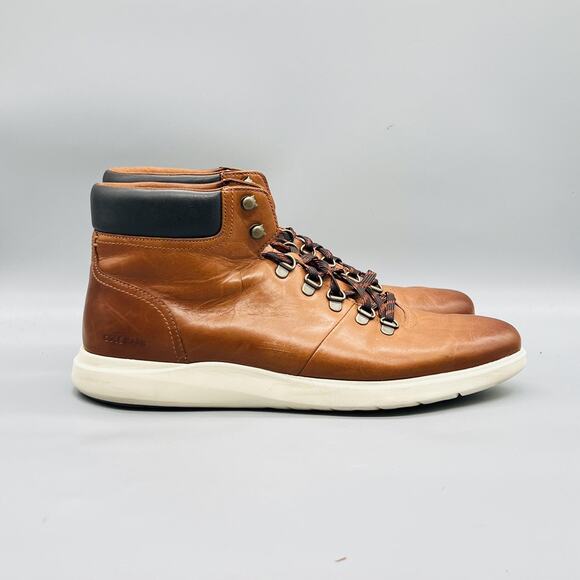 Cole Haan Boots Mens 12 Brown Leather Grand OS Chukka Ankle Lace Up Casual Shoes